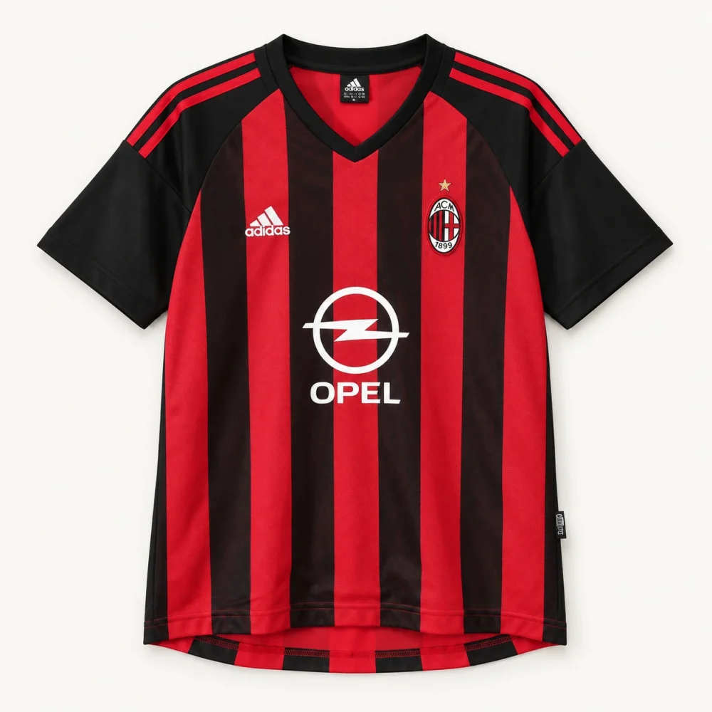 Maillot AC Milan 2002/03 domicile — Vue de face