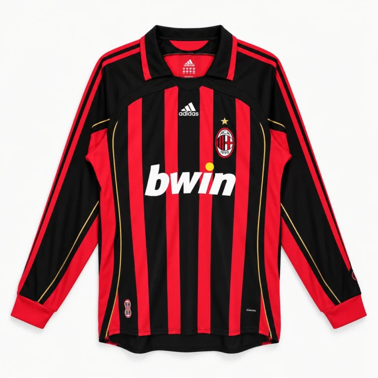 Maillot AC Milan 2006/07 domicile manches longues · Rétro — Vue de face