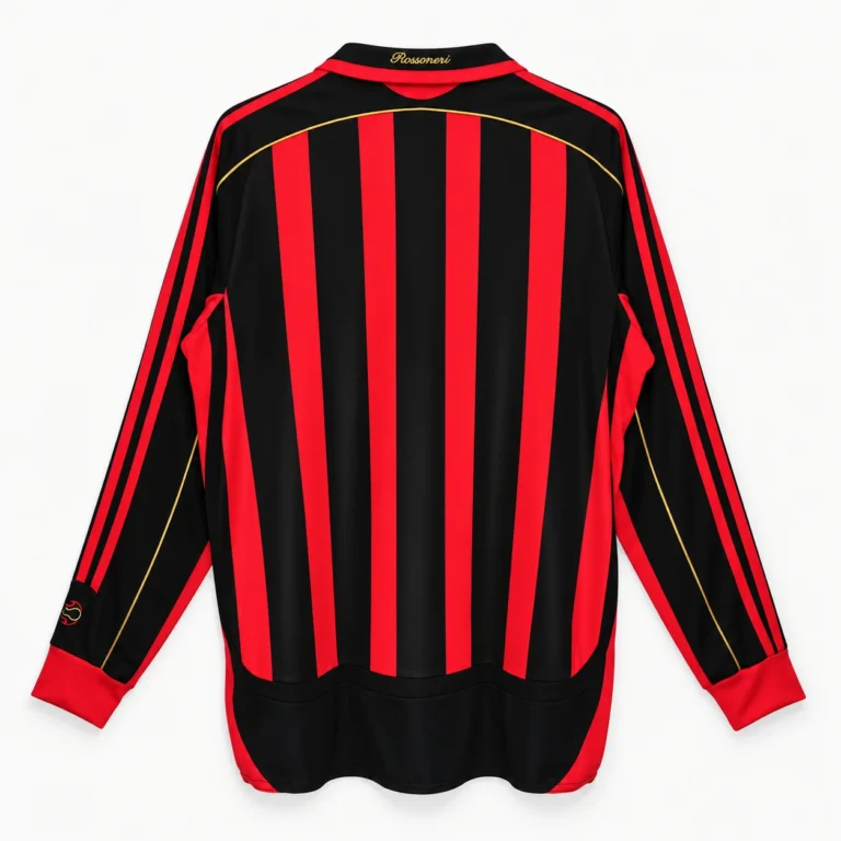 Maillot AC Milan 2006/07 domicile manches longues, vue de dos