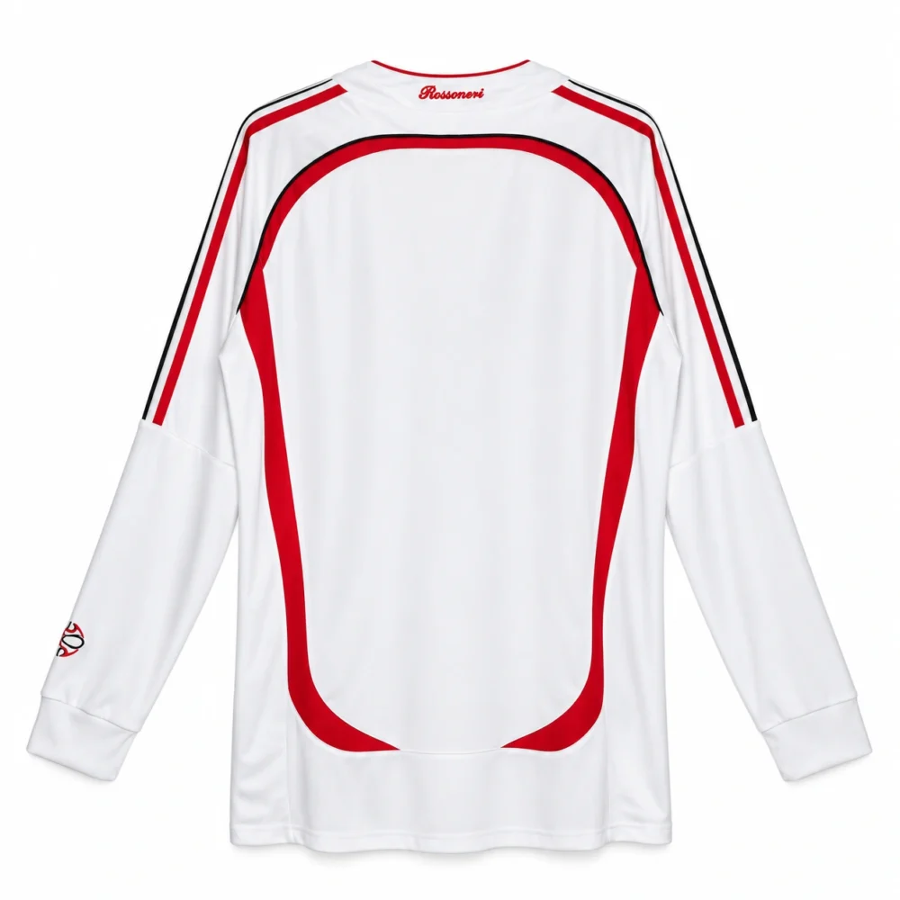 Maillot AC Milan 2006/07 extérieur manches longues · Rétro — Vue de dos