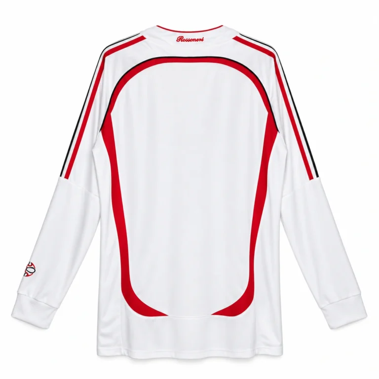 Maillot AC Milan 2006/07 extérieur manches longues, vue de dos
