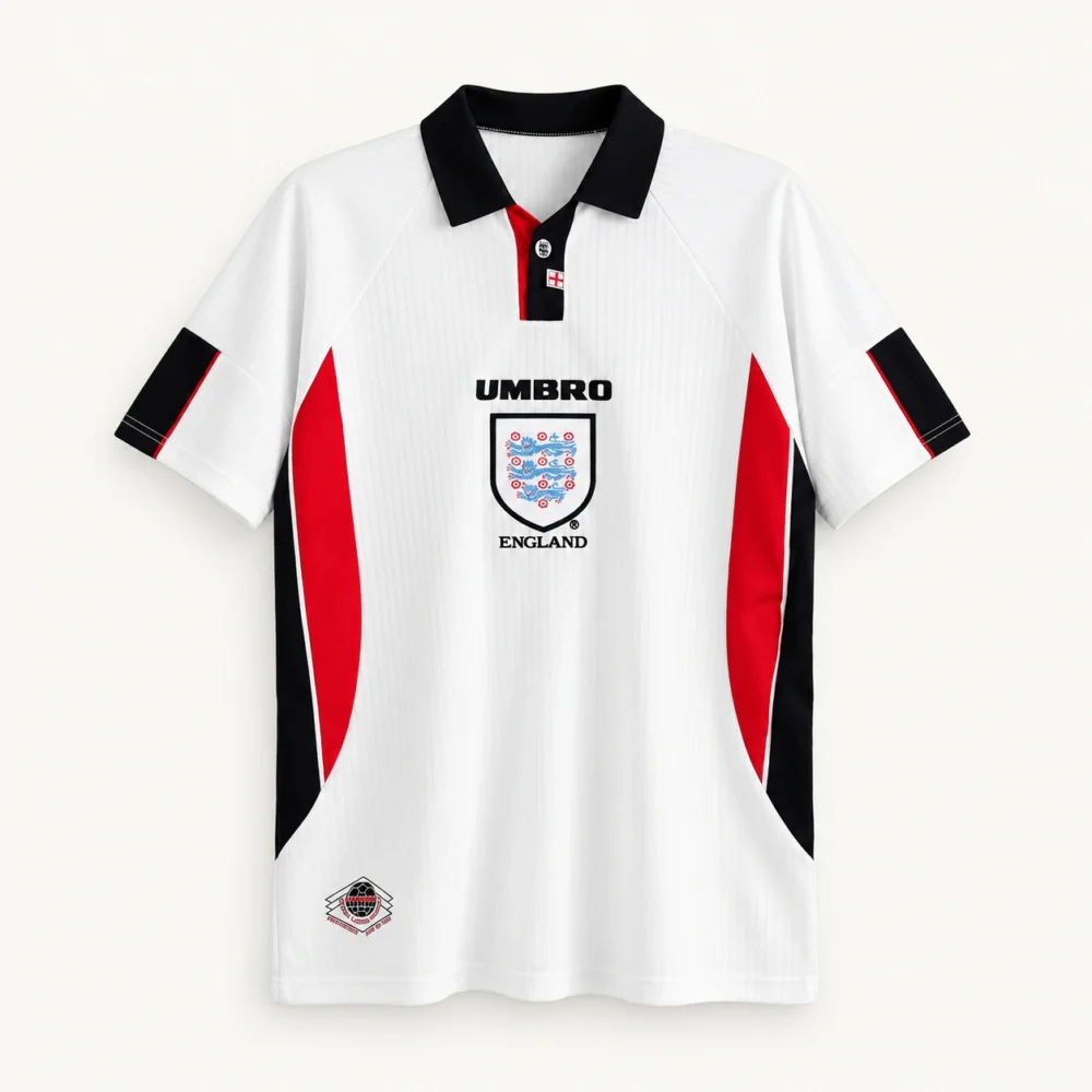 Maillot Angleterre 1998 domicile · Rétro — Vue de face