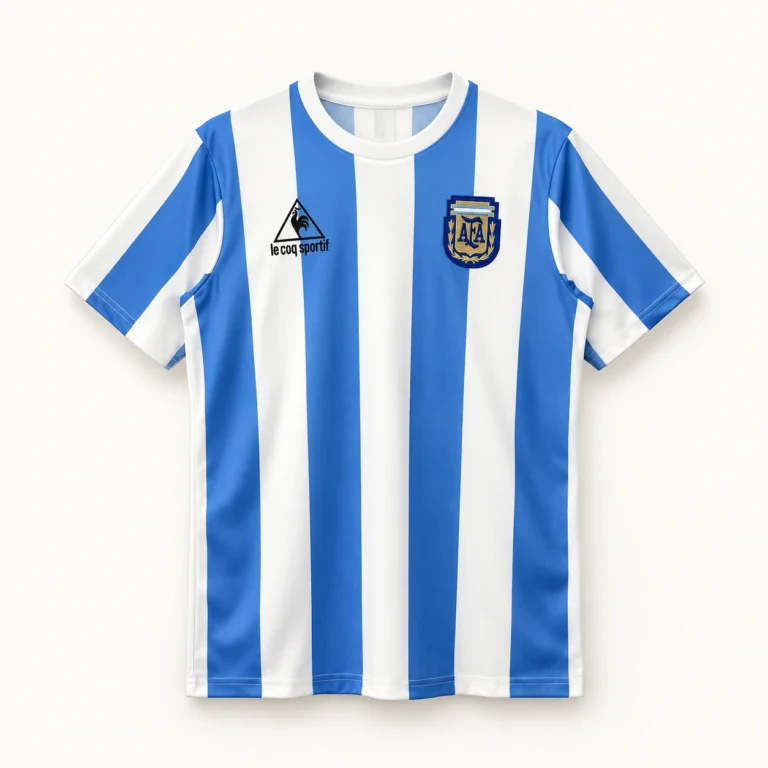 Maillot Argentine 1986 domicile · Rétro — Vue de face