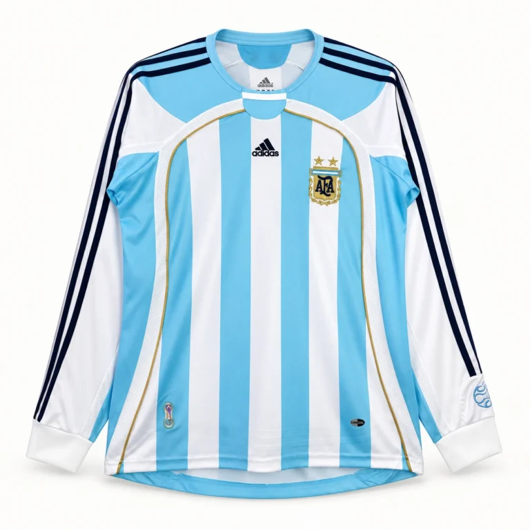 Maillot Argentine 2006 domicile manches longues · Rétro — Vue de face