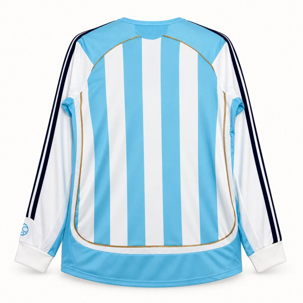 Maillot Argentine 2006 domicile manches longues · Rétro — Vue de dos