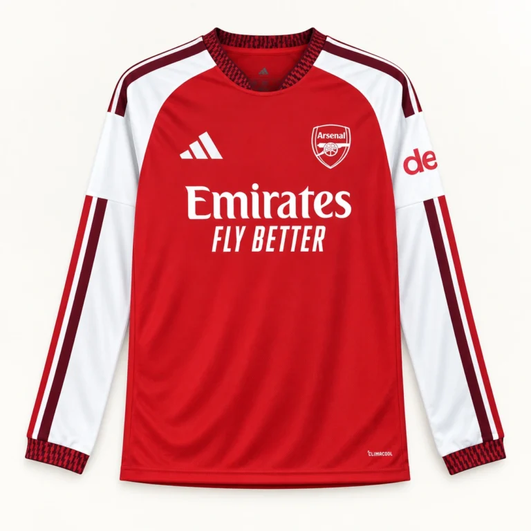 Maillot Arsenal 2026/27 domicile manches longues · Supporter (Fan) — Vue de face