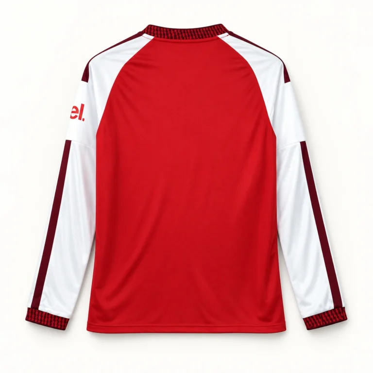 Maillot Arsenal 2026/27 domicile manches longues, vue de dos