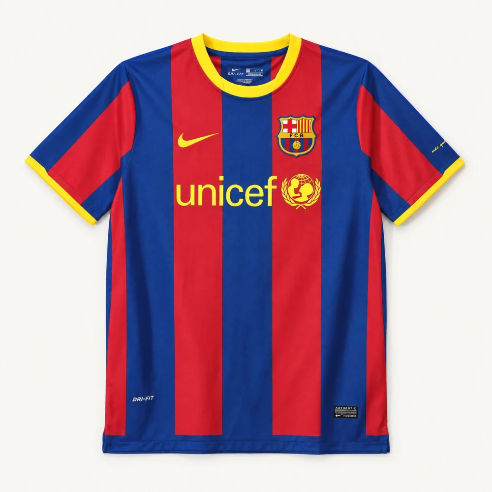 Maillot FC Barcelone 2010/11 domicile — Vue de face