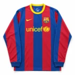 Maillot FC Barcelone 2010/11 domicile manches longues · Rétro — Vue de face