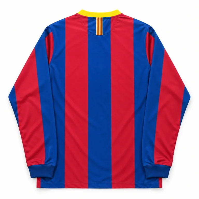 Maillot FC Barcelone 2010/11 domicile manches longues, vue de dos