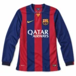 Maillot FC Barcelone 2014/15 domicile manches longues · Rétro — Vue de face