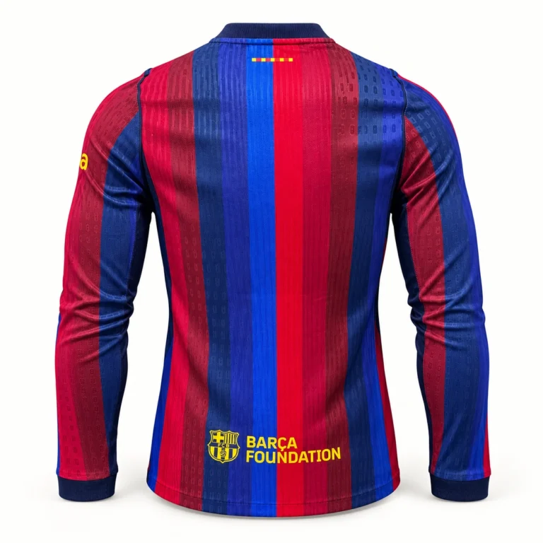 Maillot FC Barcelone 2026/27 domicile manches longues, vue de dos