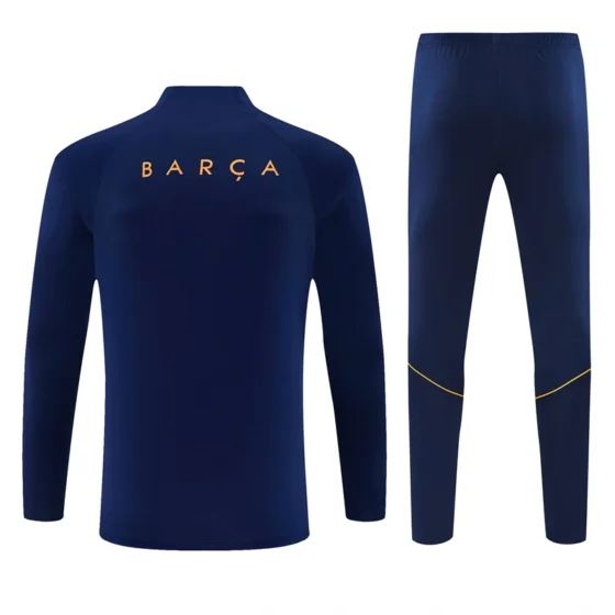 Survêtement Barcelone 2026/27 demi-zip marine, vue de dos