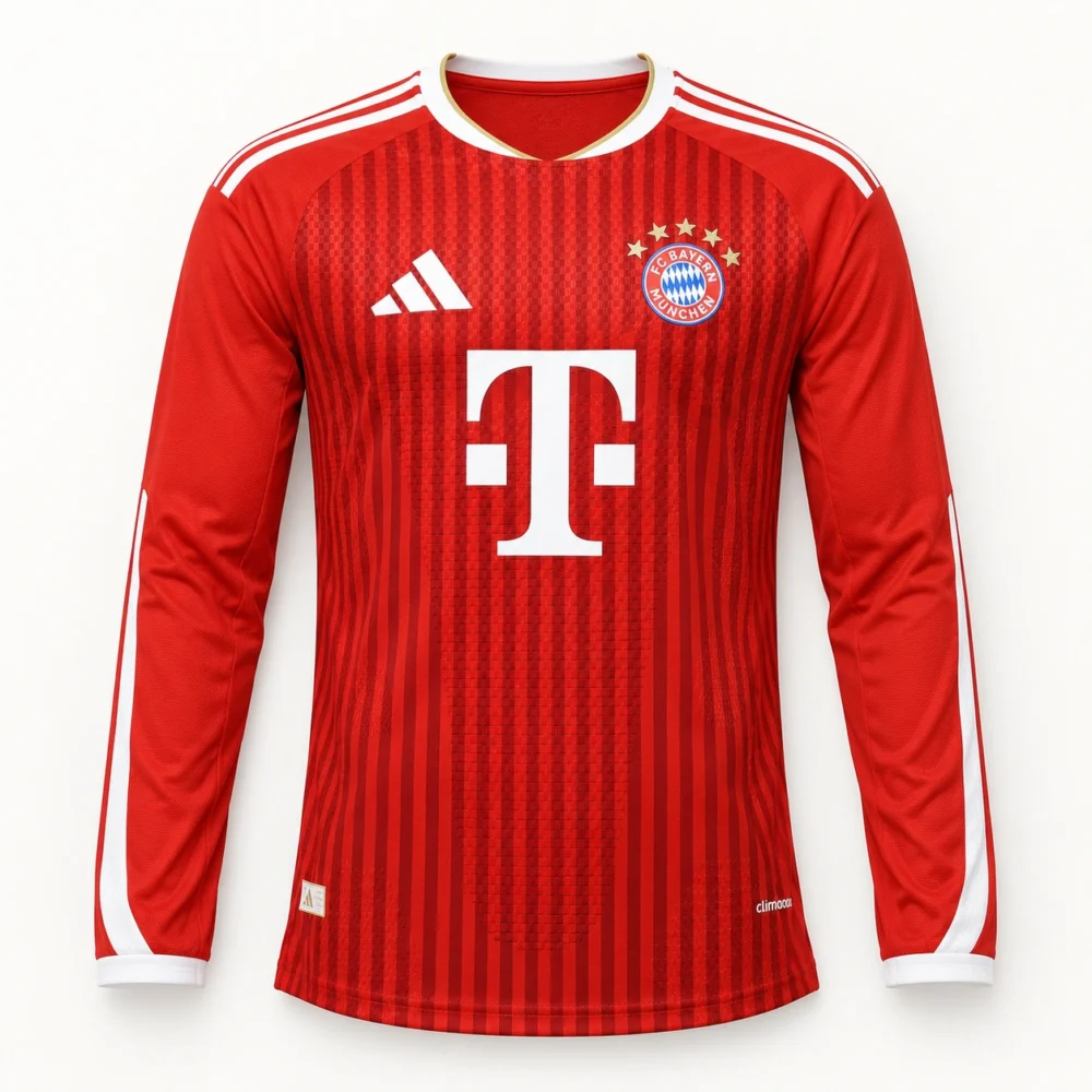 Maillot Bayern Munich 2026/27 domicile manches longues · Joueur (Player) — Vue de face