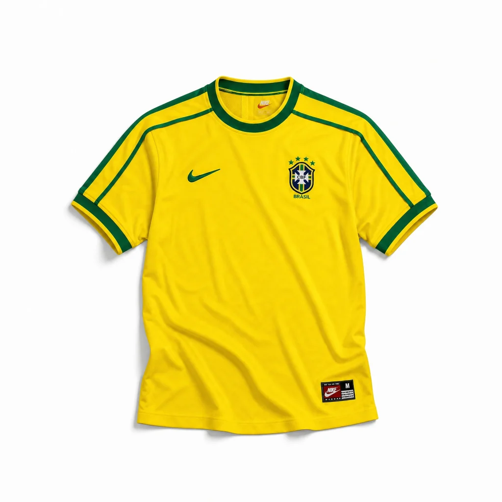 Maillot Brésil 1998 domicile — Vue de face