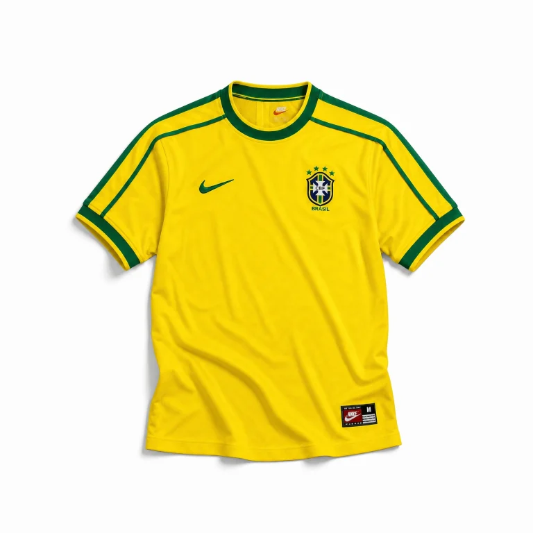 Maillot Brésil 1998 domicile — Vue de face