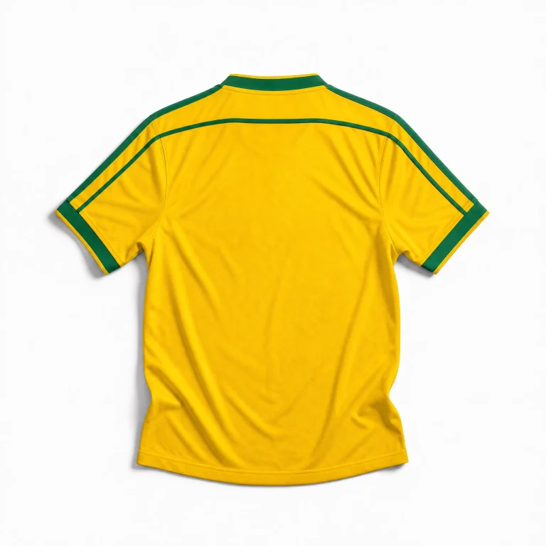 Maillot Brésil 1998 domicile, vue de dos