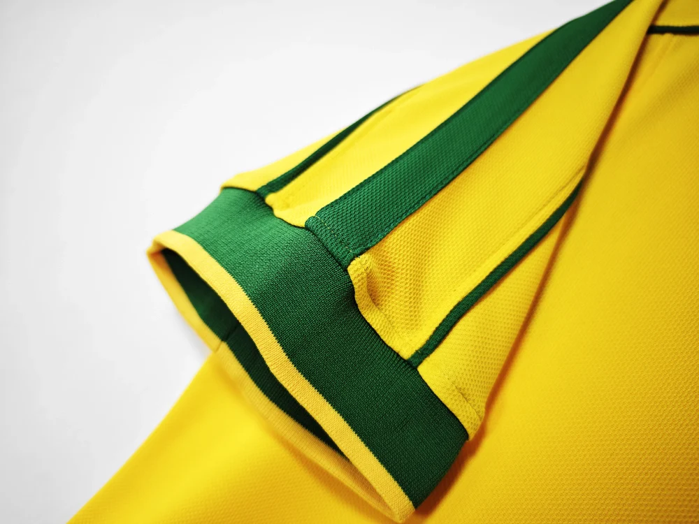 Maillot Brésil 1998 domicile — Texture et coutures