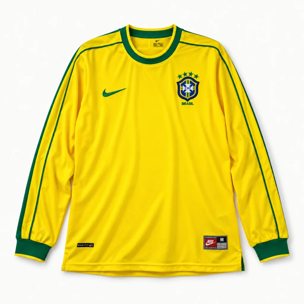Maillot Brésil 1998 domicile manches longues