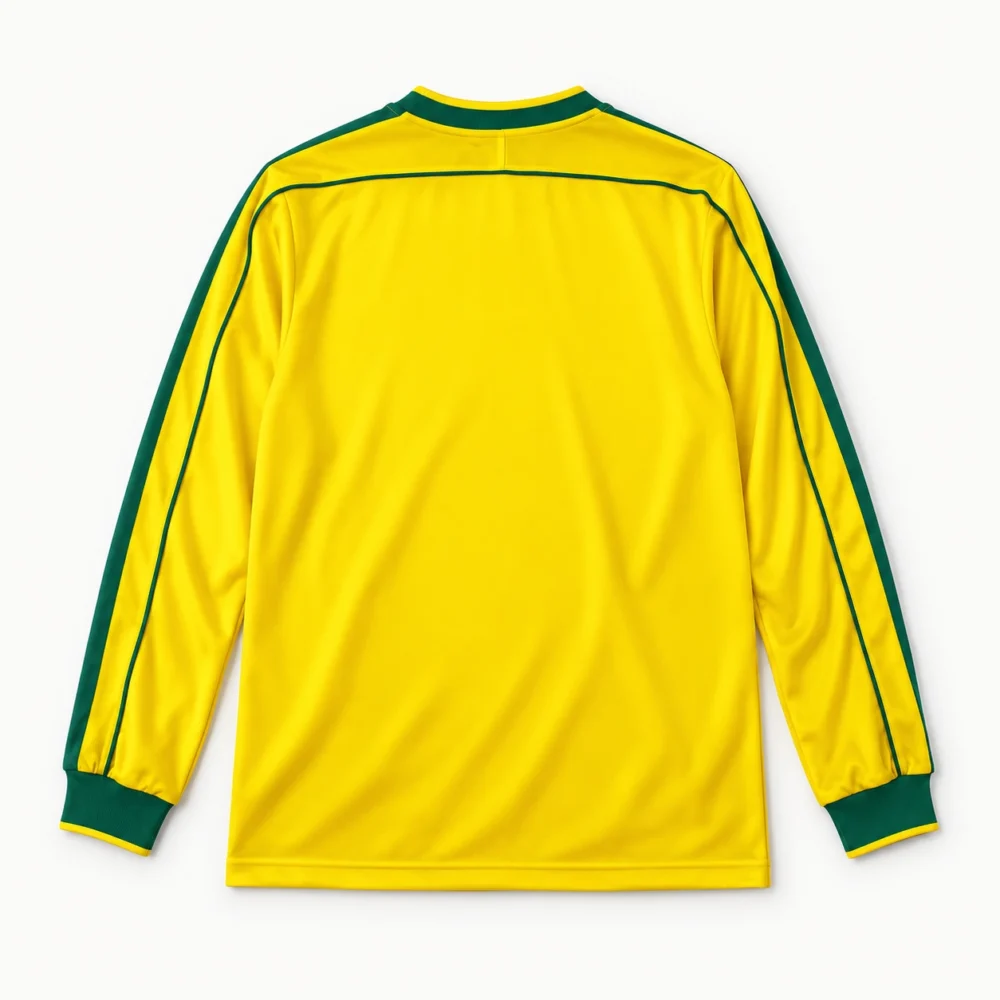 Maillot Brésil 1998 domicile manches longues · Rétro — Vue de dos