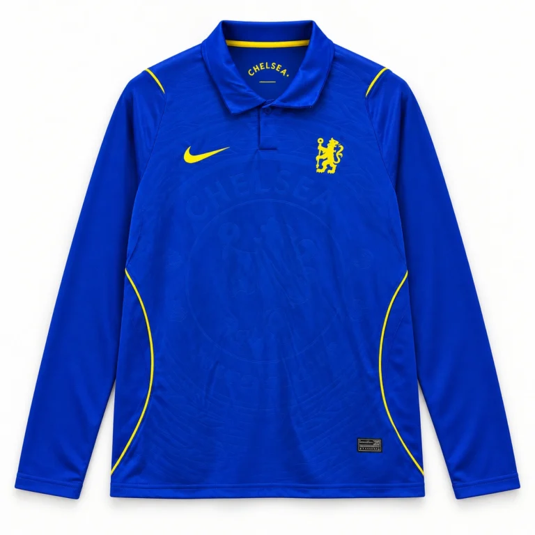 Maillot Chelsea 2026/27 domicile manches longues · Supporter (Fan) — Vue de face