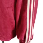 Veste Espagne rouge à col montant · Adulte — Manche et finitions