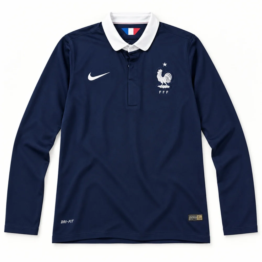 Maillot France 2014 domicile manches longues · Rétro — Vue de face