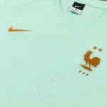 Ensemble d’entraînement France 2026 vert menthe · Adulte — Col et marquages
