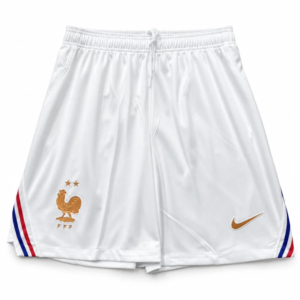 Short France 2026 domicile blanc · Adulte — Vue de face