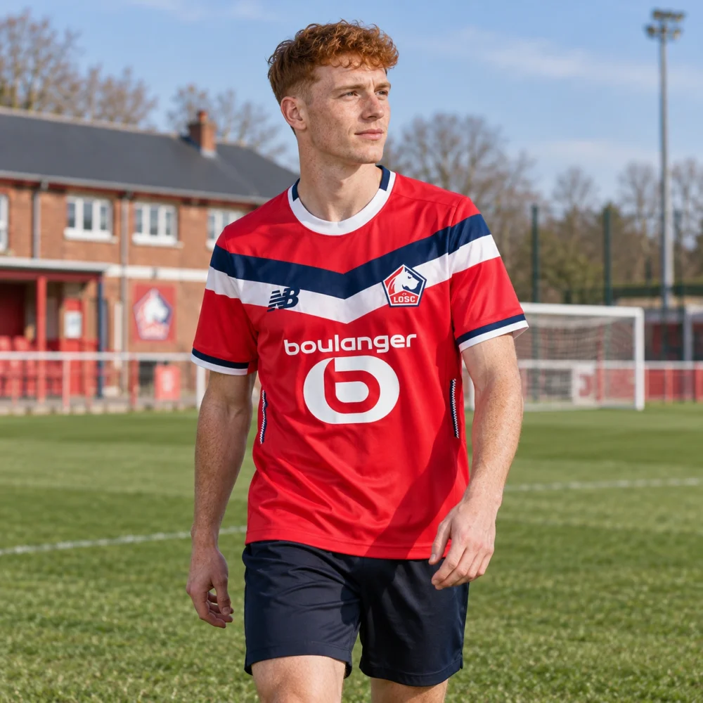 Maillot LOSC Lille 2026/27 domicile · Supporter (Fan) — Porté — version Supporter (Fan)