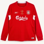 Maillot Liverpool 2004/05 domicile finale rétro manches longues · Rétro — Vue de face