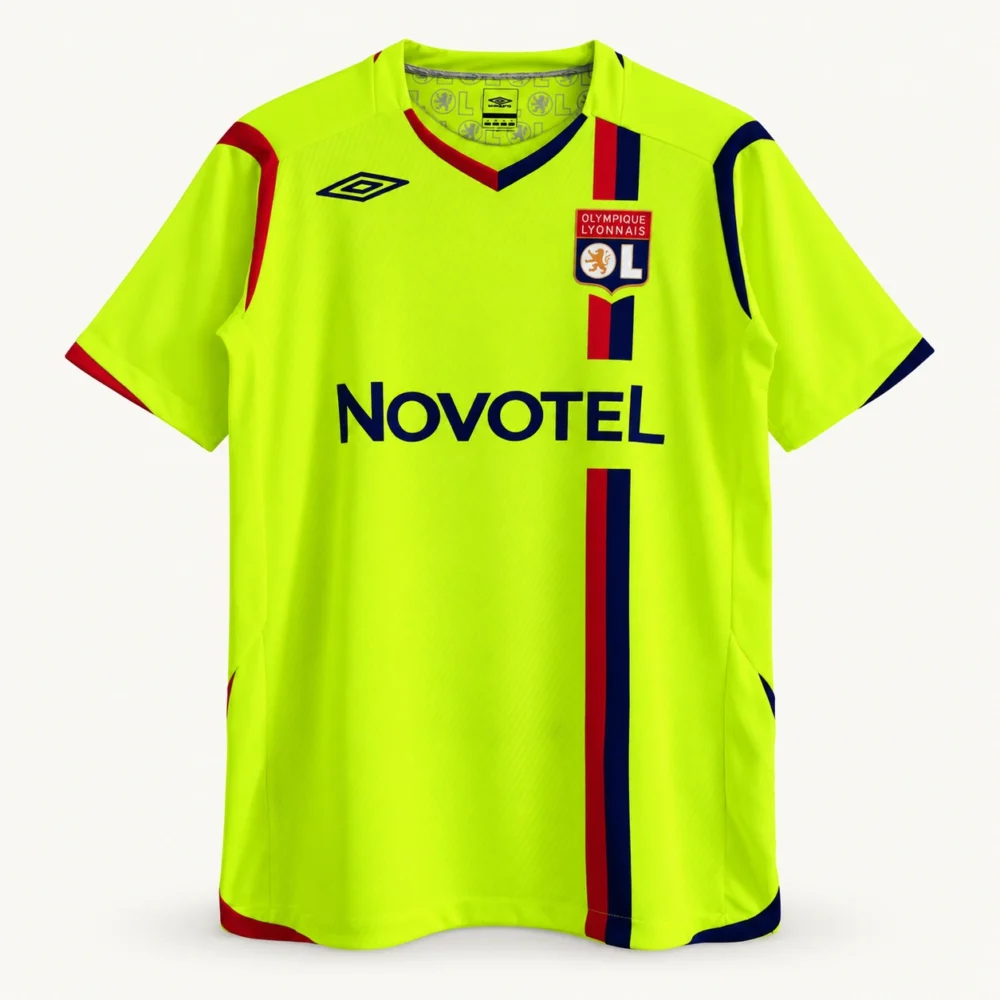 Maillot Lyon 2008/09 vert · Modèle rétro — Vue de face