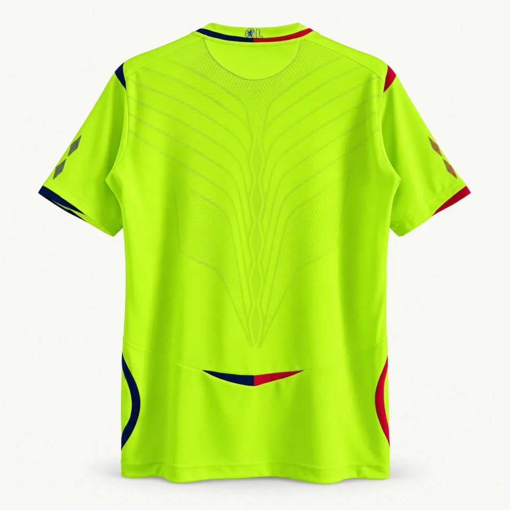 Maillot Lyon 2008/09 vert · Modèle rétro — Vue de dos