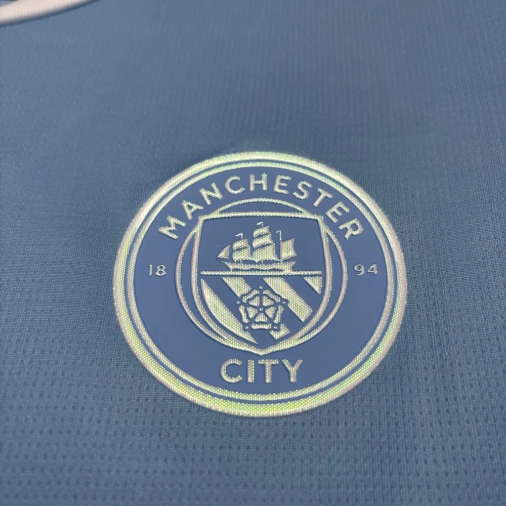 Maillot Manchester City 2026/27 domicile · Supporter (Fan) — Détail photographique de cette version