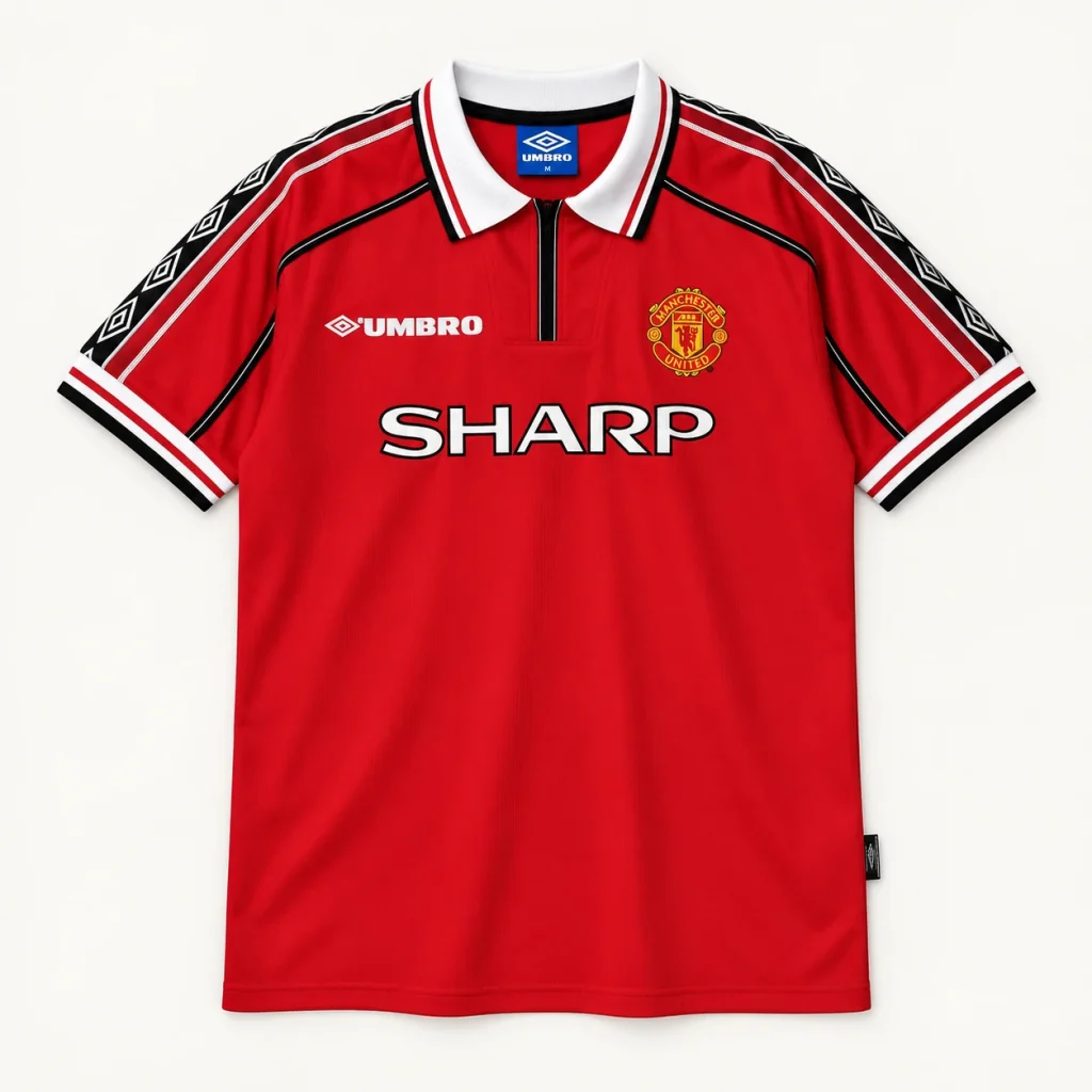 Maillot Manchester United 1998/99 domicile — Vue de face