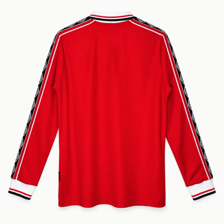 Maillot Manchester United 1998/99 domicile manches longues, vue de dos