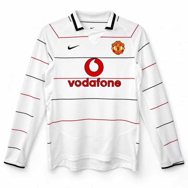 Maillot Manchester United 2003/05 extérieur manches longues · Rétro — Vue de face