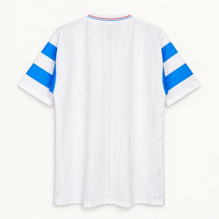 Maillot OM 1990/91 domicile, vue de dos