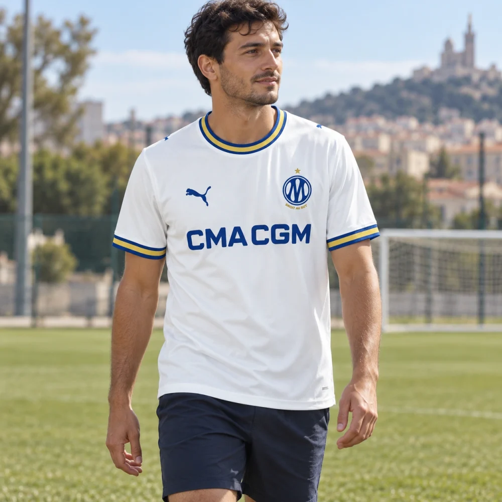Maillot OM 2026/27 domicile · Supporter — Le maillot porté