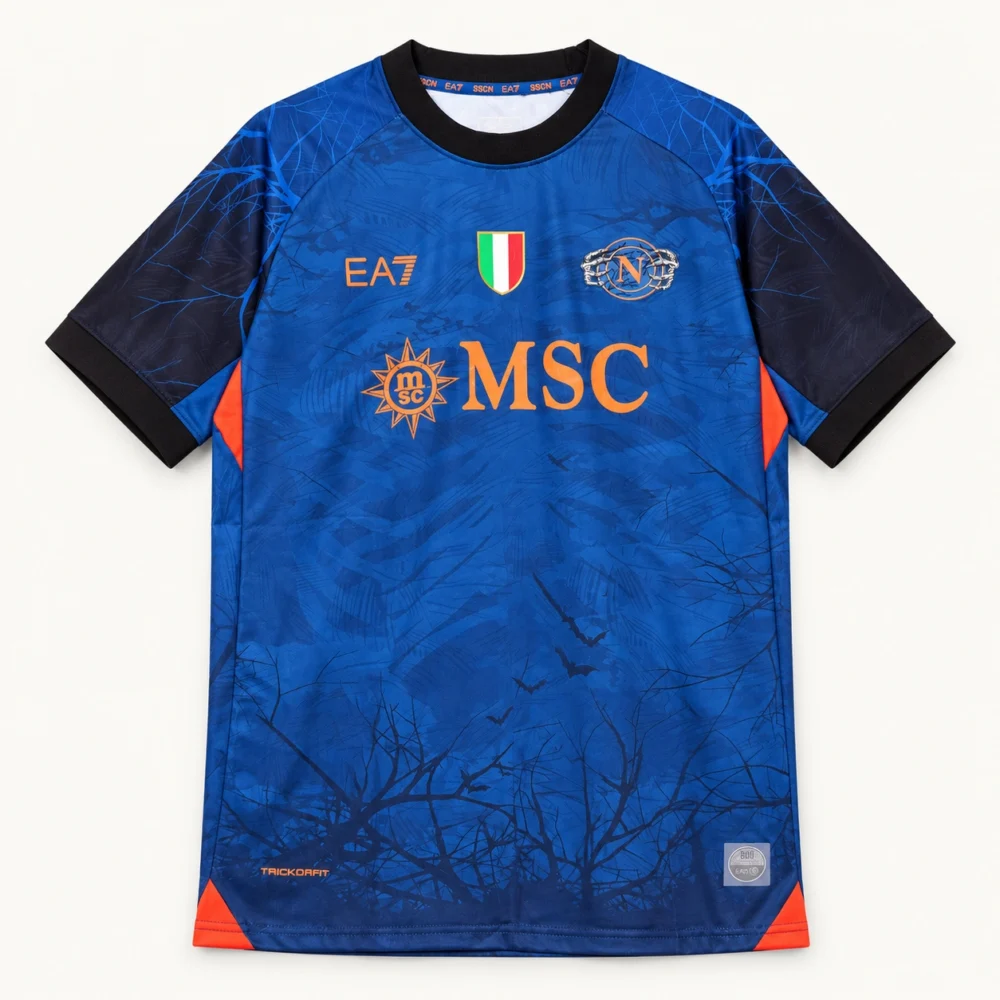 Maillot Naples Halloween 2025/26 bleu · Supporter — Vue de face