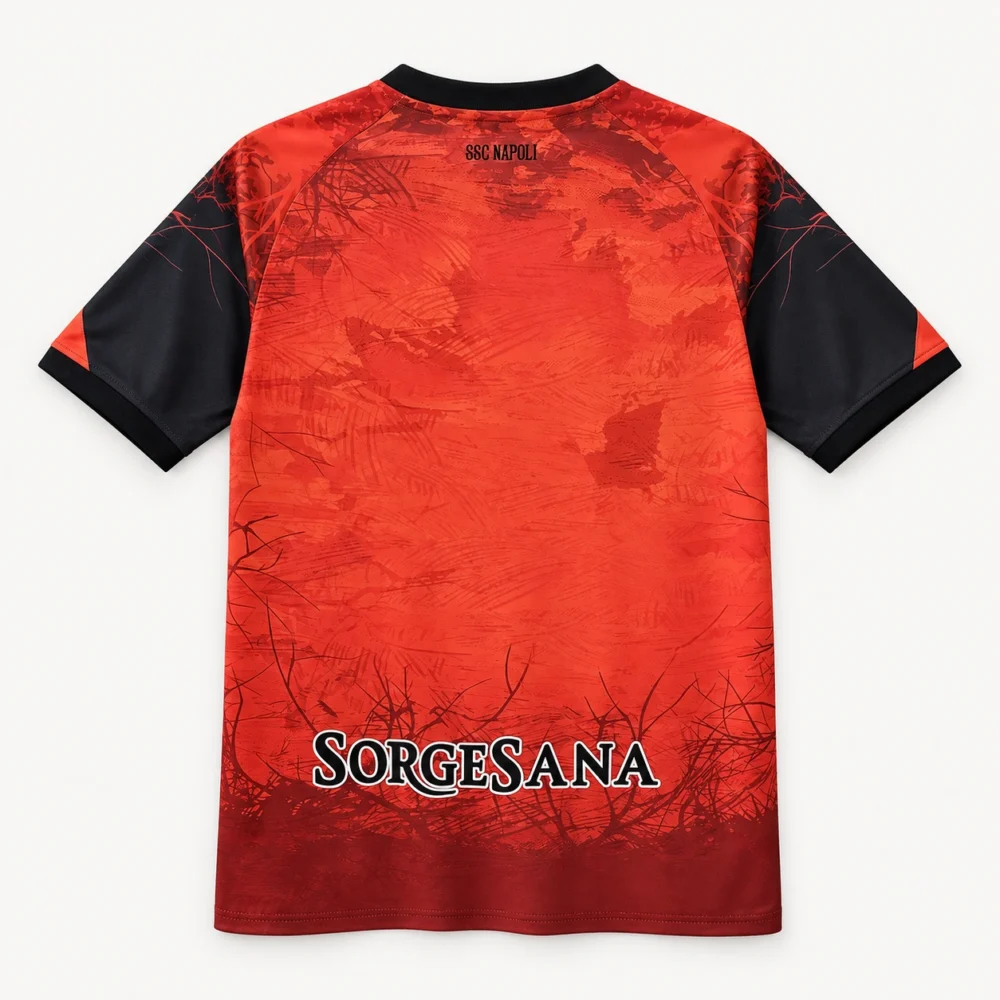 Maillot Naples Halloween 2025/26 orange · Supporter — Vue de dos