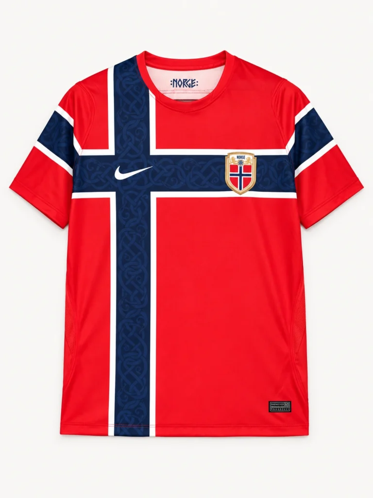 Norvège 2026 · Maillot domicile · Supporter — Vue de face