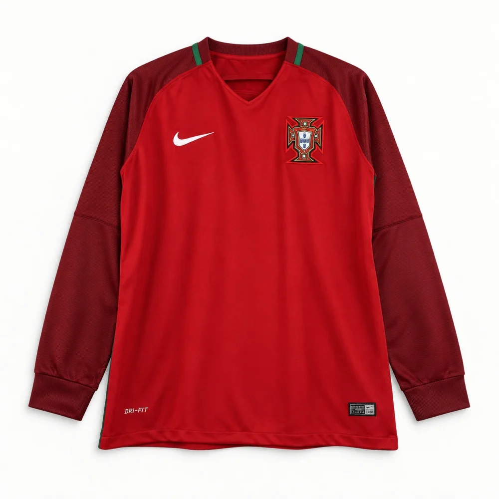Maillot Portugal 2016 domicile manches longues · Rétro — Vue de face