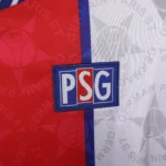 Maillot PSG 1994/95 extérieur · Rétro — Détail photographique du modèle