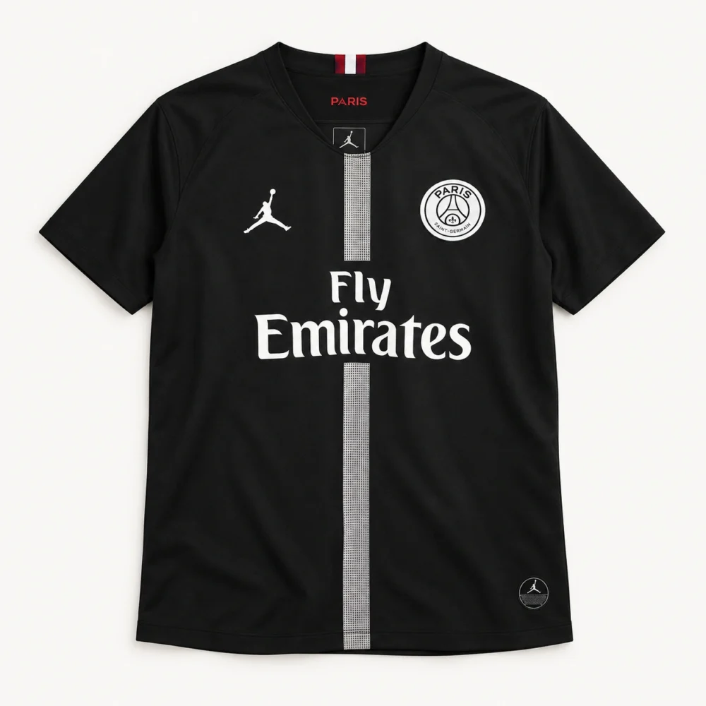 Maillot PSG 2018/19 noir · Rétro — Vue de face