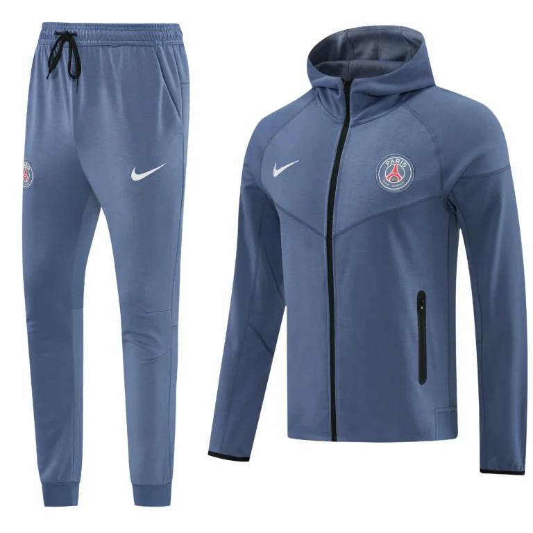 Survêtement PSG 2026/27 à capuche bleu gris · Adulte — Vue de face