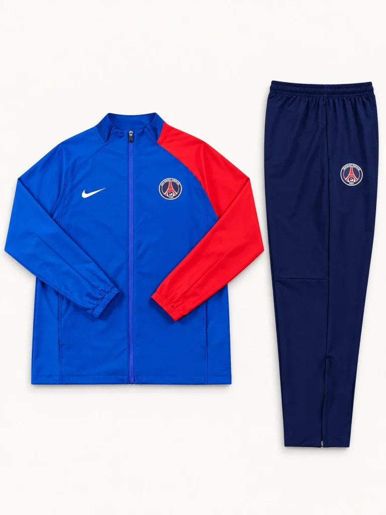 Survêtement PSG zippé bleu et rouge · Adulte — Vue de face