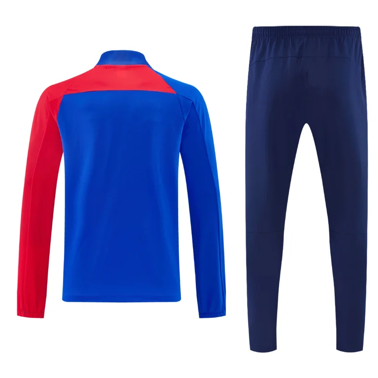 Survêtement PSG zippé bleu et rouge, vue de dos