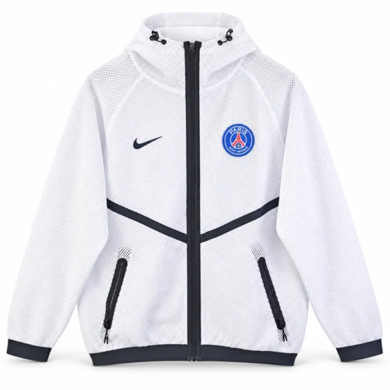 Veste PSG à capuche blanche · Adulte — Vue de face