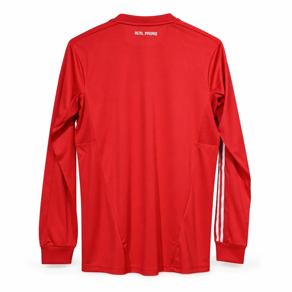 Maillot Real Madrid 2011/12 third rouge manches longues · Rétro — coupe joueur — Vue de dos